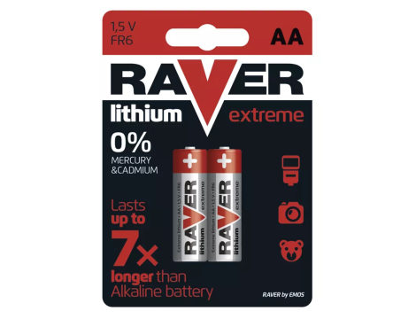 Lithium battery RAVER FR06 B2 1,5V B7821