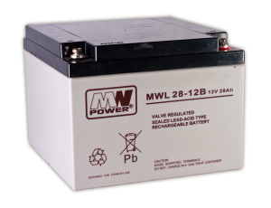 Akumulator żelowy 12V/28Ah MWL M5 Pb