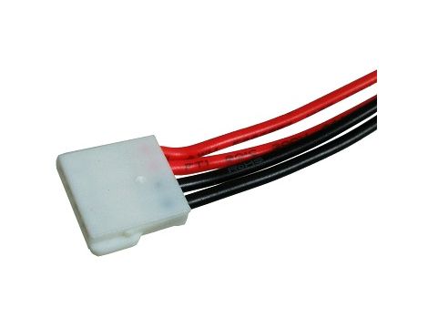 Plug with wires JST EHR-4 AWG24/25 wht/gre/yel/blu - 6