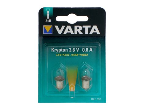 Krypton bulb VARTA 752 3.6V VARTA B2 0.75A