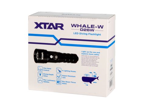 Diving Flashlight XTAR D26W SET Li-ION 26650 LED 1000lm - 5