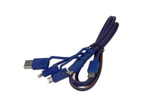 All in one Multiple USB Cable XTAR PDC-3 3A BLUE