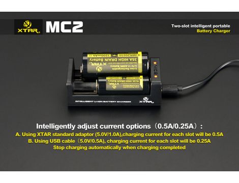 Charger XTAR MC2 for 18650/26650 USB Li-Ion 2 chanels - 8