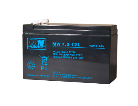 Akumulator żelowy 12V/7,2Ah MW T2