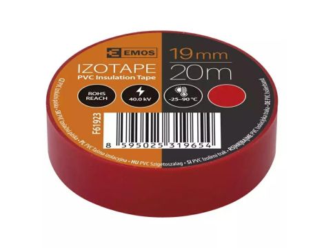 Insulating tape PVC 19/20 red EMOS
