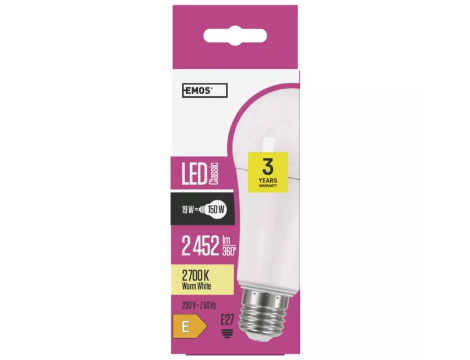 Bulb EMOS CLS LED E27 19W WW ZQ5183 - 4