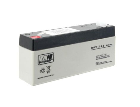 Lead battery 6,0V / 3,4Ah MWs - 2