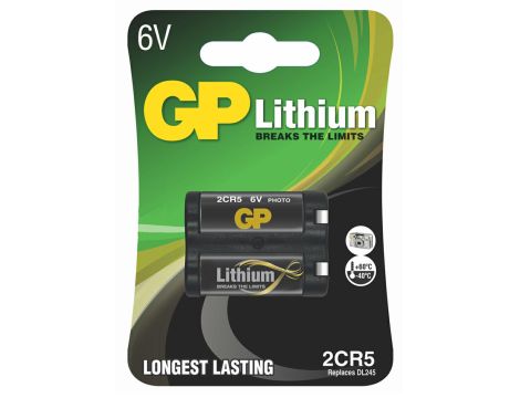 Lithium battery 2CR5 1400mAh 6V GP LiMnO2