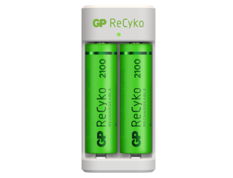 Battery charger GP Eco E211 + 2xAA ReCyko 2100 Series