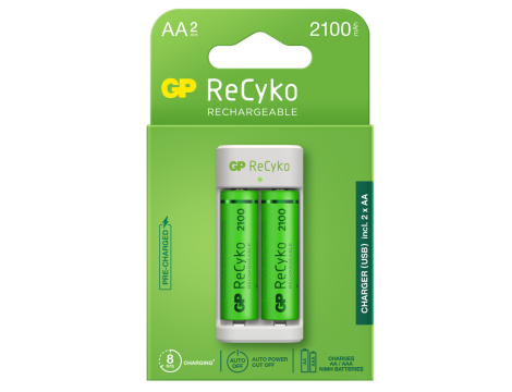 Battery charger GP Eco E211 + 2xAA ReCyko 2100 Series - 5