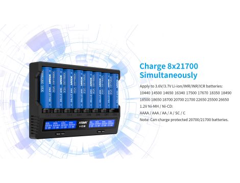 Charger XTAR VC8 for 18650/26650 USB - 27