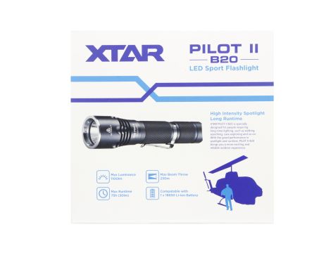 Sport Flashlight LED XTAR B20 PILOT II 18650 SET - 33