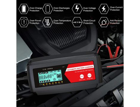 Battery Charger Everpower 12V 2/4/8A LCD - 10