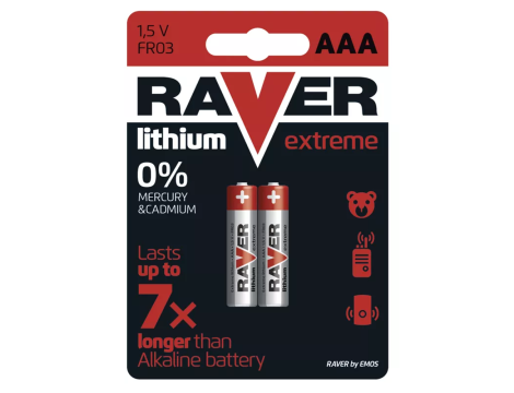 Lithium battery RAVER FR03 B2 1,5V B7811