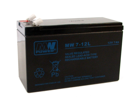 Akumulator żelowy 12V/7Ah MW T2