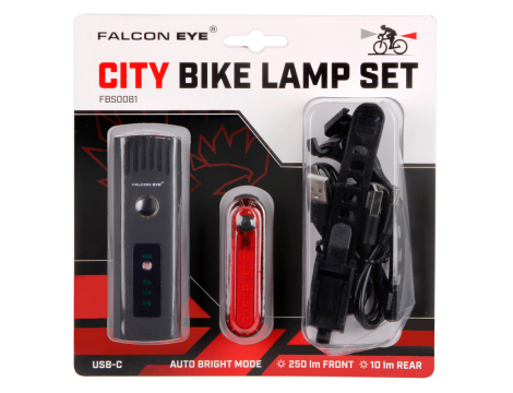 Falcon Eye CITY Rechargeable LED Bicycle Lamp FBS0081 250lm/10lm - 5