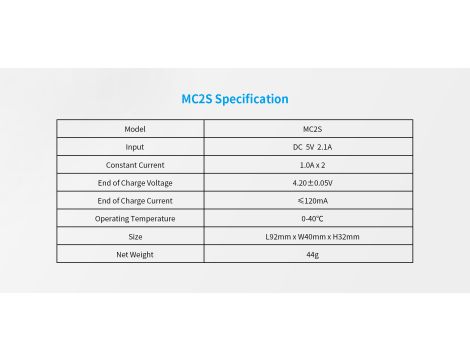 Charger XTAR MC2S for 18650/26650 USB Li-Ion 2 chanels - 8