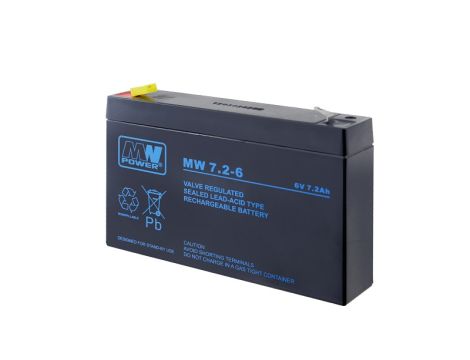 AGM battery  6,0V 7,2Ah MW