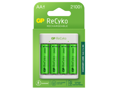 Battery charger GP Eco E411 + 4xAA ReCyko 2100 Series - 5