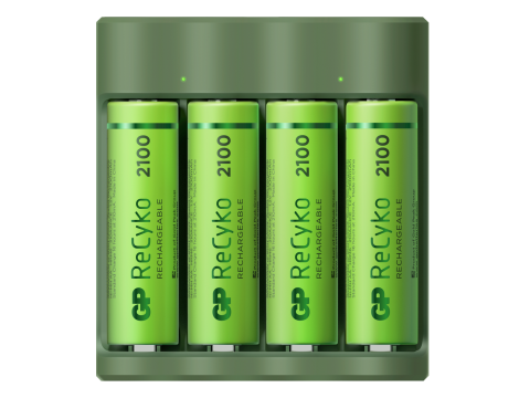 Battery charger GP Eco B421 + 4xAA ReCyko 2100 Series + D451 - 4