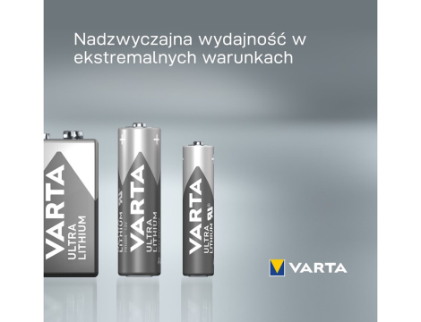 Lithium battery 9V LiFeS2 PROFESIONAL VARTA - 4
