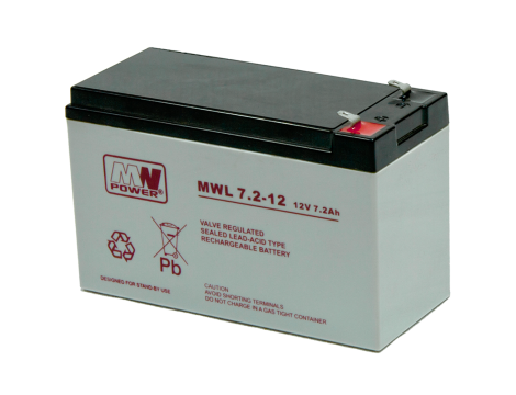 AGM battery MWL 7,2-12 12V/ 7,2Ah Pb MWL