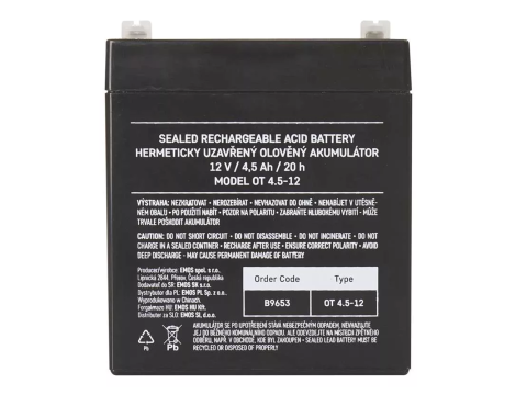 Acid battery 12V/4,5Ah EMOS B9653 - 3