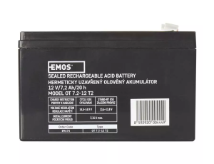 Akumulator żelowy 12V/7,2Ah EMOS B9674 - image 2