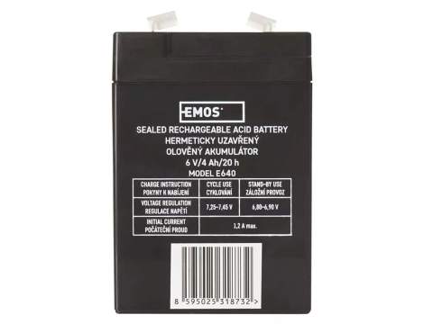 Akumulator żelowy 6,0V/4Ah EMOS B9641 - 2