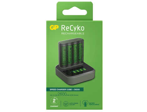 Battery charger GP Eco M451 + 4xAA ReCyko 2700 Series + D451 - 7
