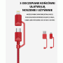 All in one Multiple USB Cable XTAR PDC-3 3A RED - 11