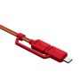 All in one Multiple USB Cable XTAR PDC-3 3A RED - 6