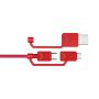 All in one Multiple USB Cable XTAR PDC-3 3A RED - 5