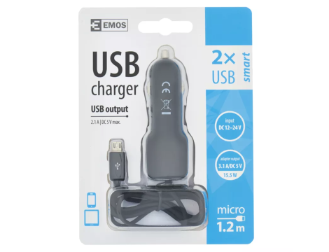 Ładowarka EMOS USB V0217 SMART 3.1A - 3