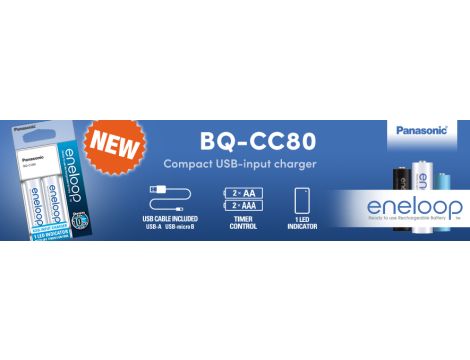 Charger PANASONIC ENELOOP BQ-CC80 +2xR6 USB - 5