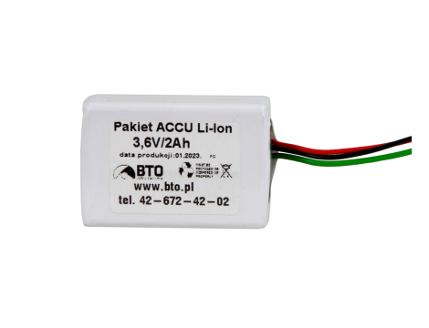 Akumulator Li-ION 103450 3.6V 2.0Ah 1S2P - 2