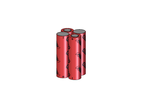 Custom battery pack Ni-MH GP220AAM4YMX 4.8V 2.2Ah - 4
