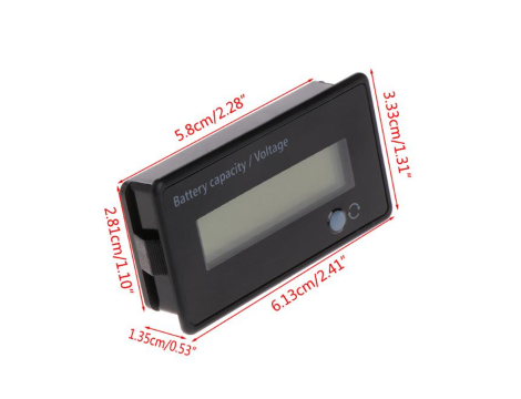 Wskaźnik LCD napięcia akumulatora 8-70V - 3