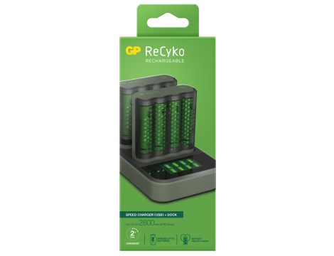 Battery charger GP 2x M451 + 8xAA ReCyko 2700 Series + D851 - 5