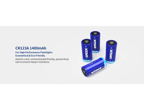 Bateria litowa XTAR CR123A luz - 3