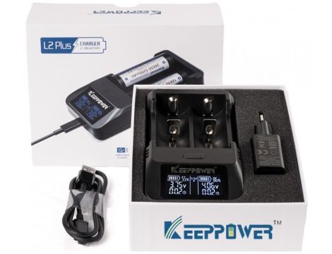 Charger Keeppower L2 PLUS LCD for 26650/18650/18350/14500 cell - 12