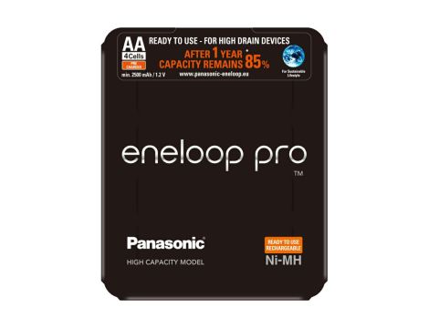 Rechargeable Panasonic Eneloop PRO R06/AA 2500mAh B4 pack - 2