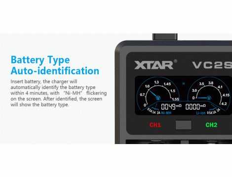 Charger XTAR VC2S 10440/26650 - 18