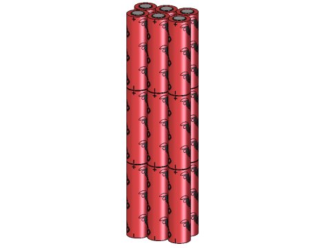 Battery pack Li-Ion 18650 11.1V 20.4Ah 3S6P - 2