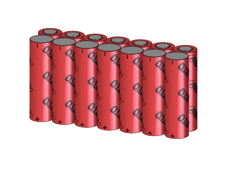 Battery pack Li-ion 18650 7.4V 21.7Ah 2S7P - 2