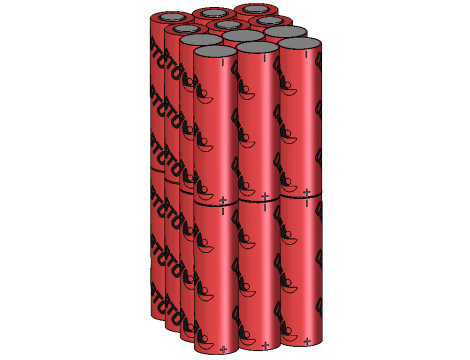 Battery pack Li-ion 18650 14.8V 20.4Ah 4S6P - 3