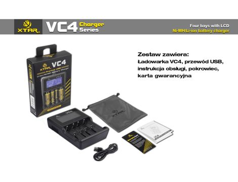 Charger XTAR VC4 for 18650/32650 USB - 18