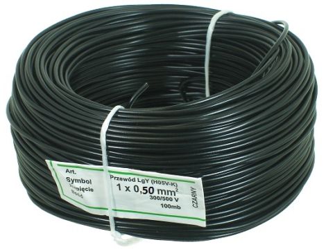 Cable LGY 1X0,5mm2 black
