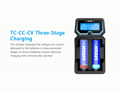 Fast-charging  XTAR X2 NEW 18650/26650 - 7
