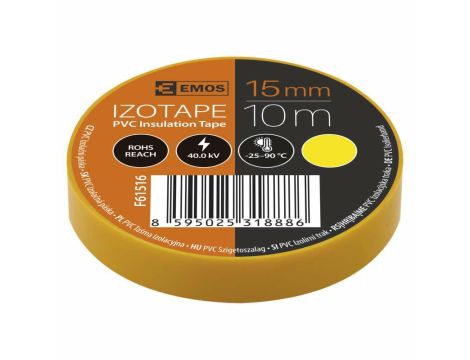 Insulating tape PVC 15/10 yellow EMOS